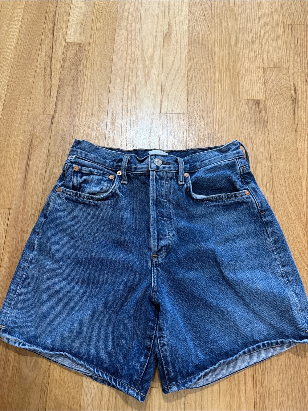Citizens of Humanity Marlow Long Button Fly Denim Shorts Sz 26